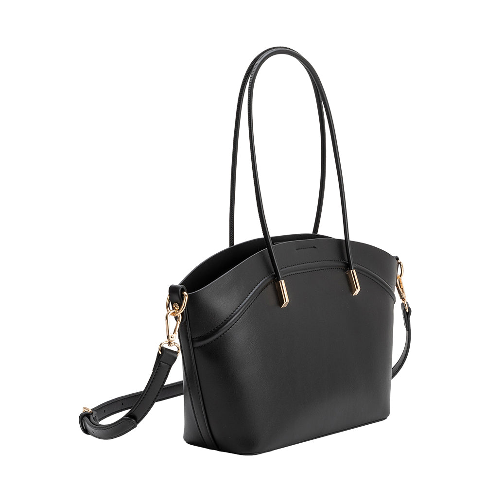 Grand Cabas Double Anse et Sangle Noir Jeanne vue du produit 2