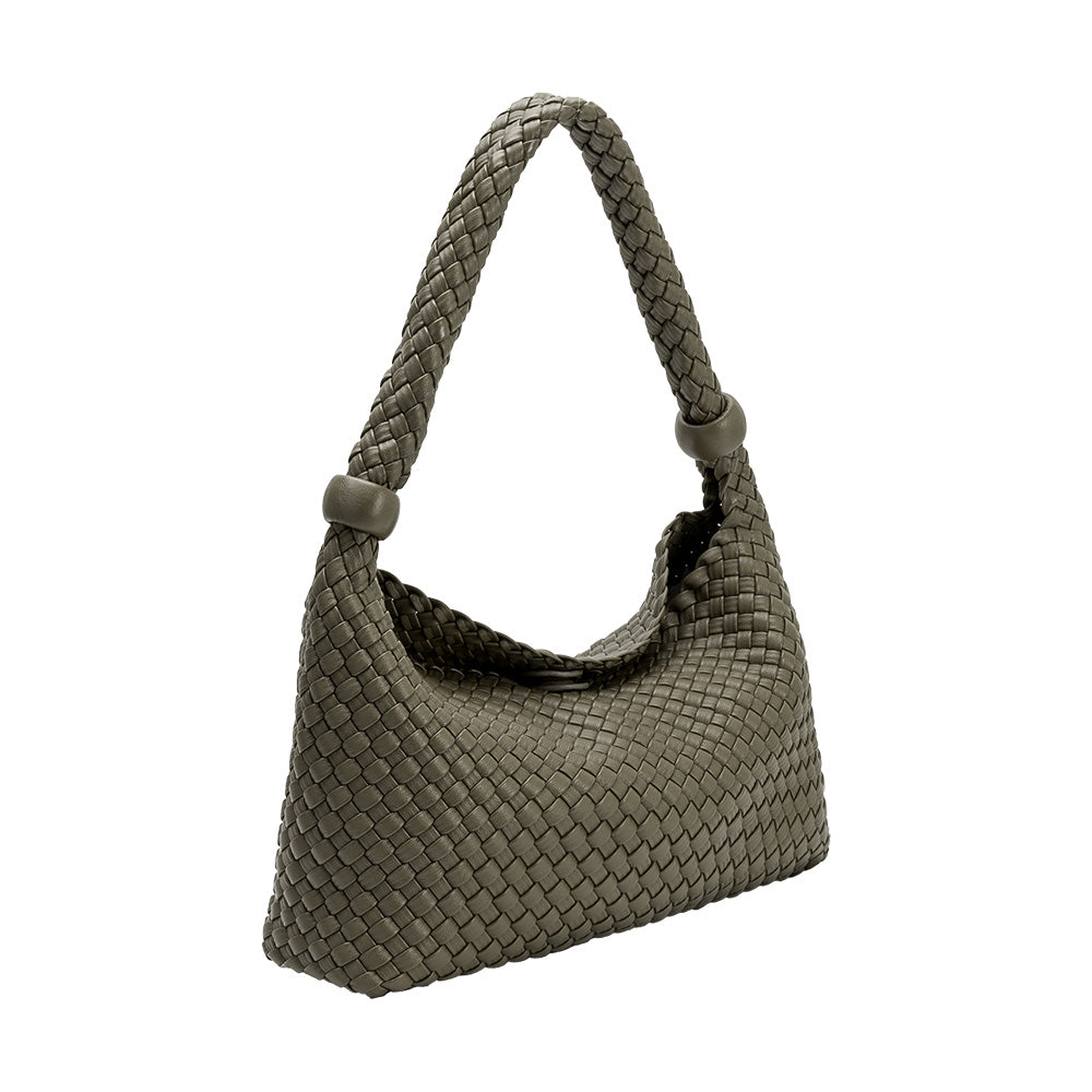 Sac Porté Épaule Tissé Perles Olive Diane vue du produit 2