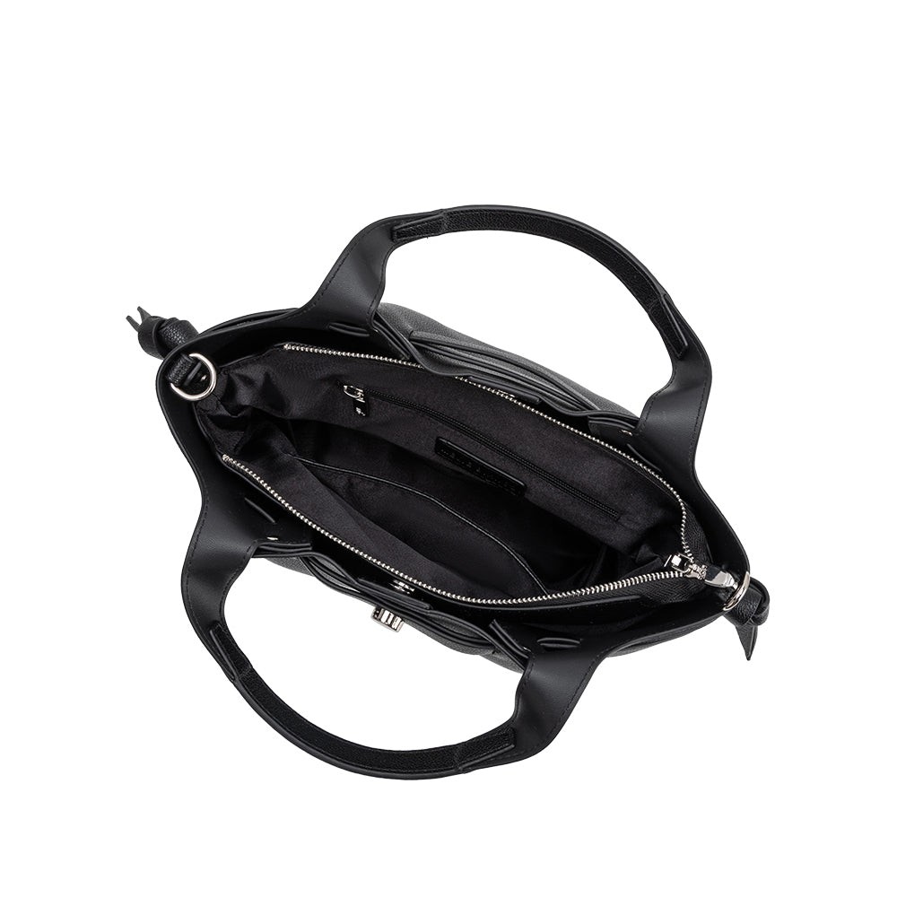 Sac Porté Main Boucle et Bouton Noir Julienne vue du produit 4