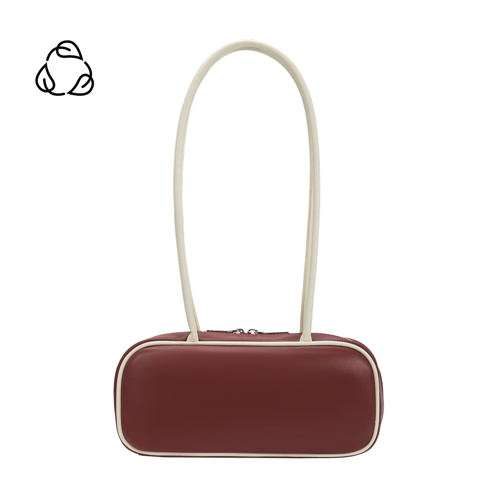 Sac Porté Épaule Ligne Cubique Bordeaux Agnès vue du produit 1
