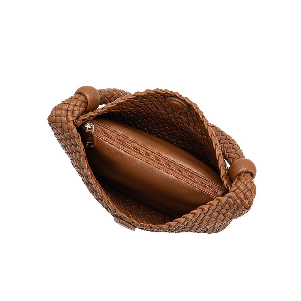 Sac Porté Épaule Tissé Perles Cognac Luce vue du produit 5