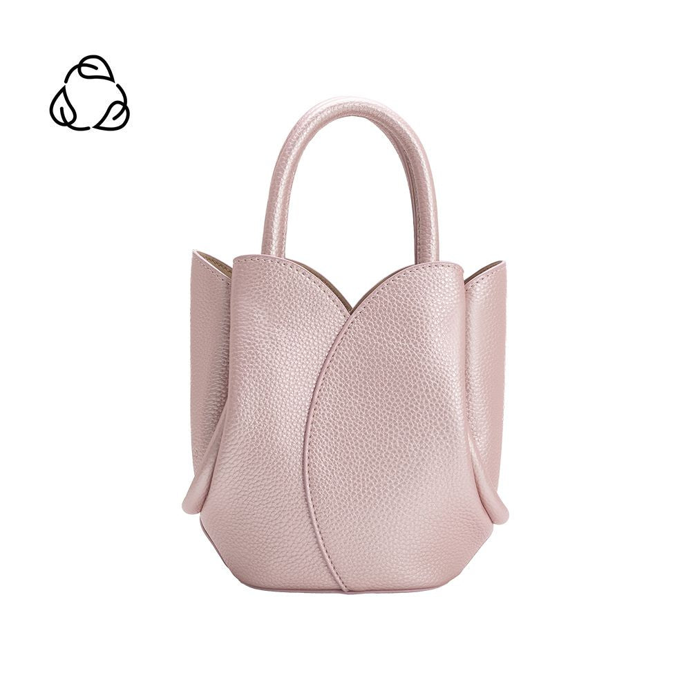 Mini Sac Tulipe Métallisé Rose Albane vue du produit 1