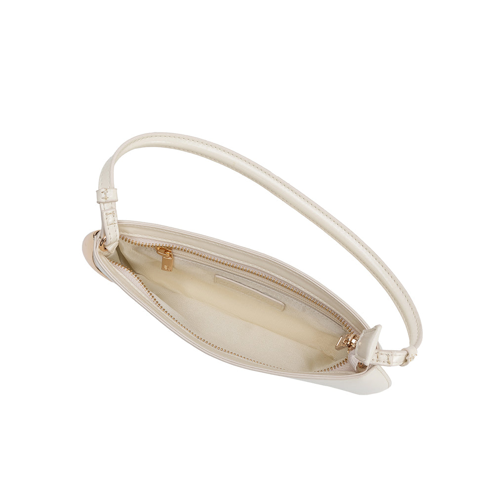 Sac Plat Détail Métal Ivoire Hélène vue du produit 4
