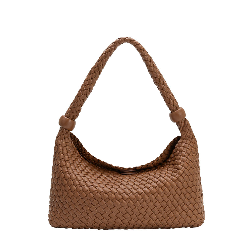 Sac Porté Épaule Tissé Perles Cognac Luce vue du produit 1