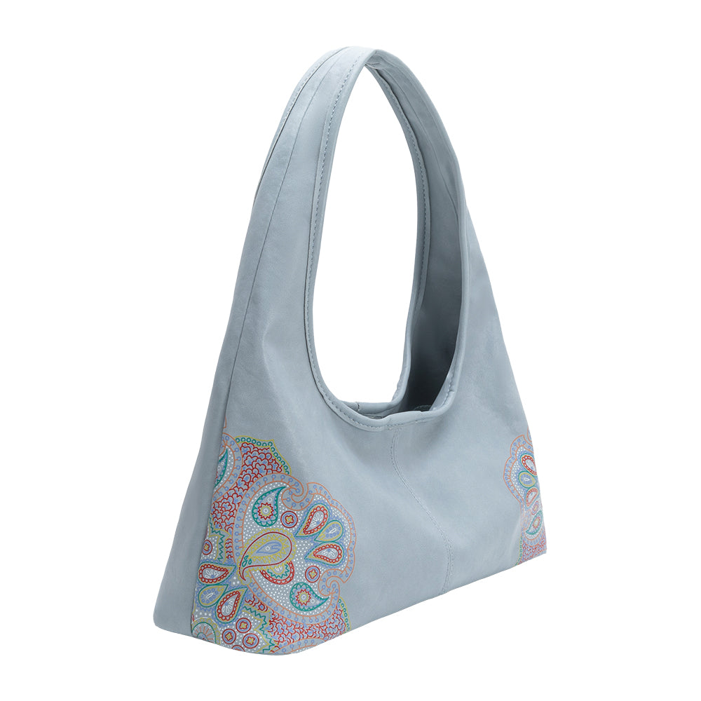 Sac Besace Imprimé Cachemire Bleu Caroline vue du produit 2