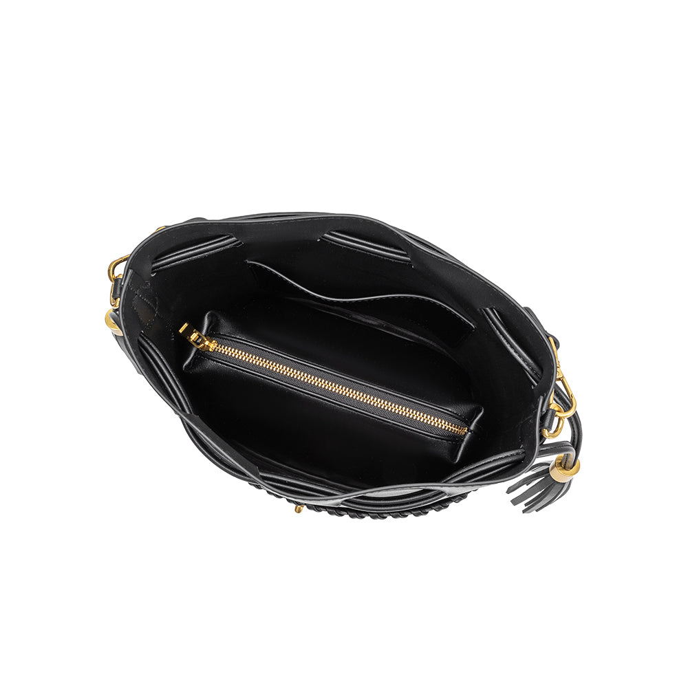 Sac Seau Cordon et Pompon Noir Constance vue du produit 6