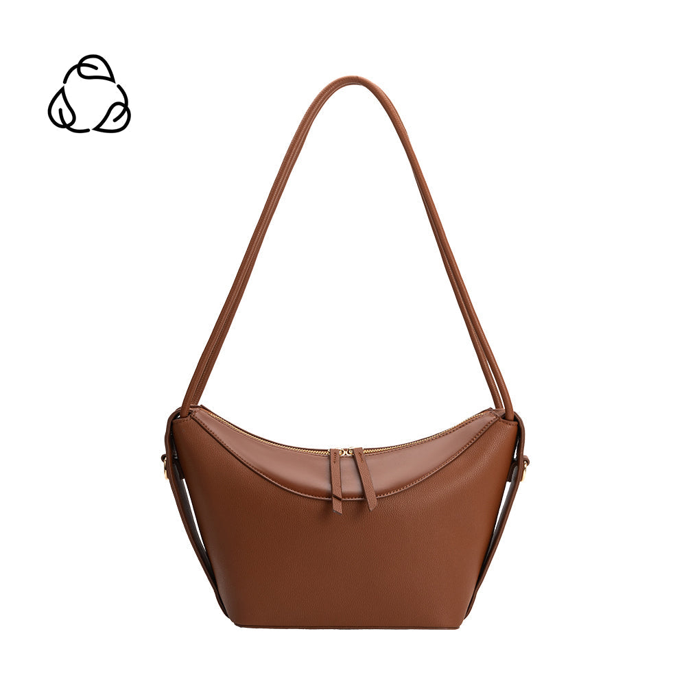 Sac Porté Épaule Grainé Bordure Lisse Cognac Amélie vue du produit 1