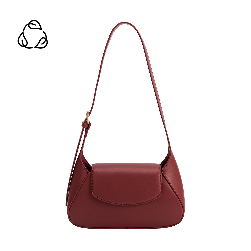 Petit Sac Porté Épaule Épuré Bordeaux Laure vue du produit 1