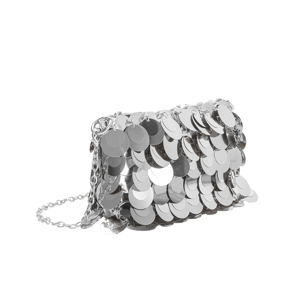 Pochette Bandoulière Sequins Argent Modeste vue du produit 2