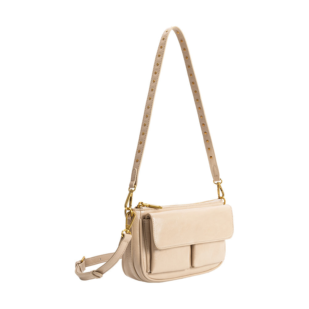 Sac Bandoulière Deux Sangles Grège Éléonore vue du produit 2