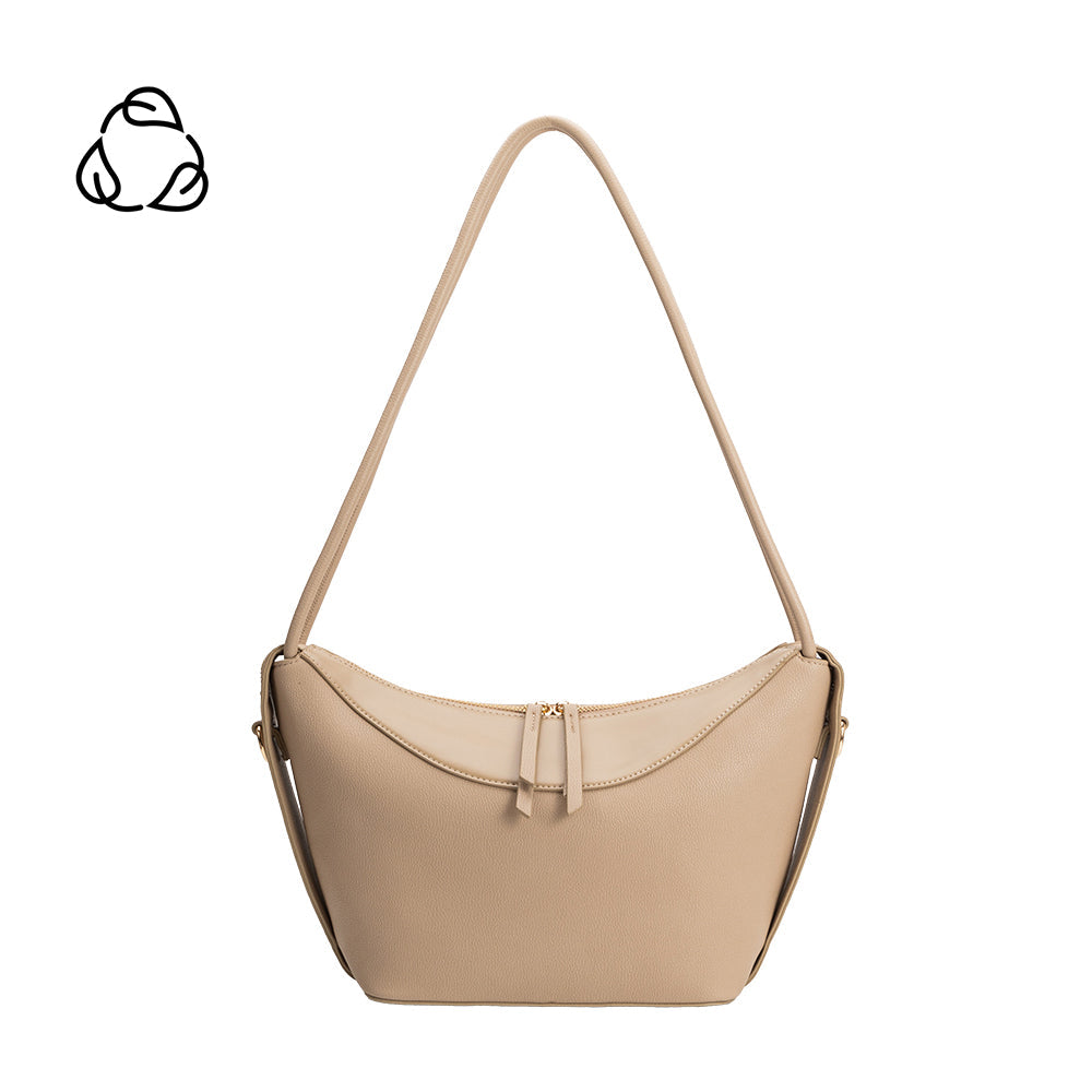 Sac Porté Épaule Grainé Bordure Lisse Grège Lucile vue du produit 1