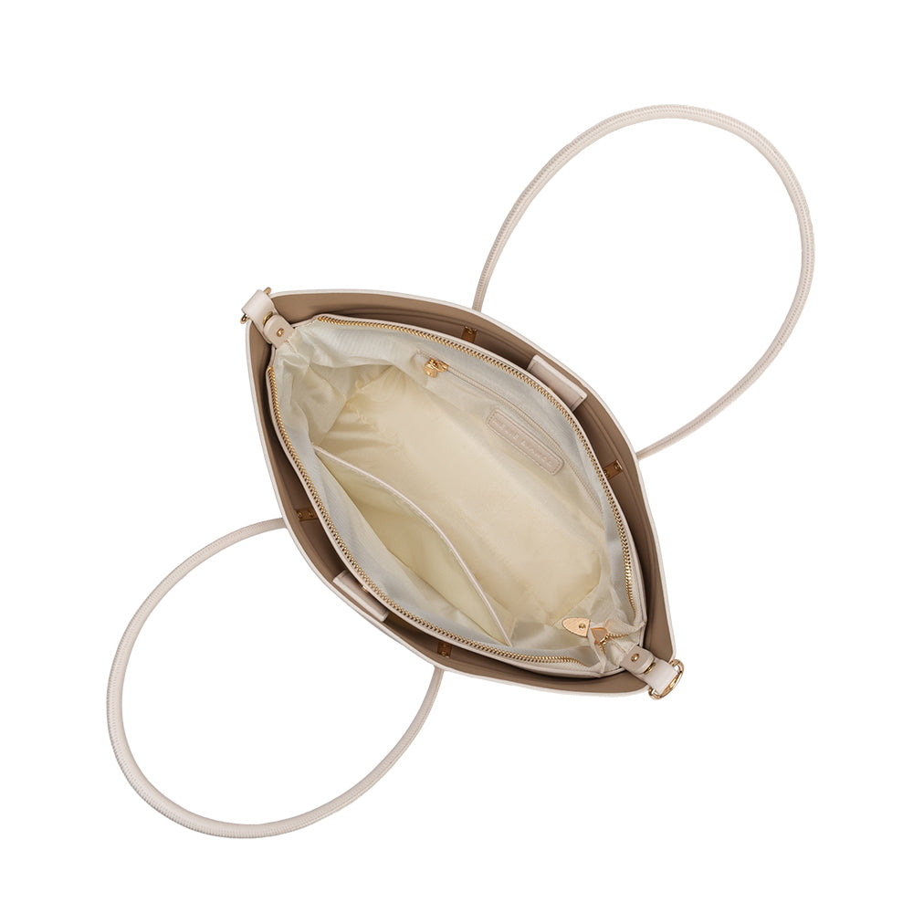 Grand Cabas Double Anse et Sangle Ivoire Faustine vue du produit 4