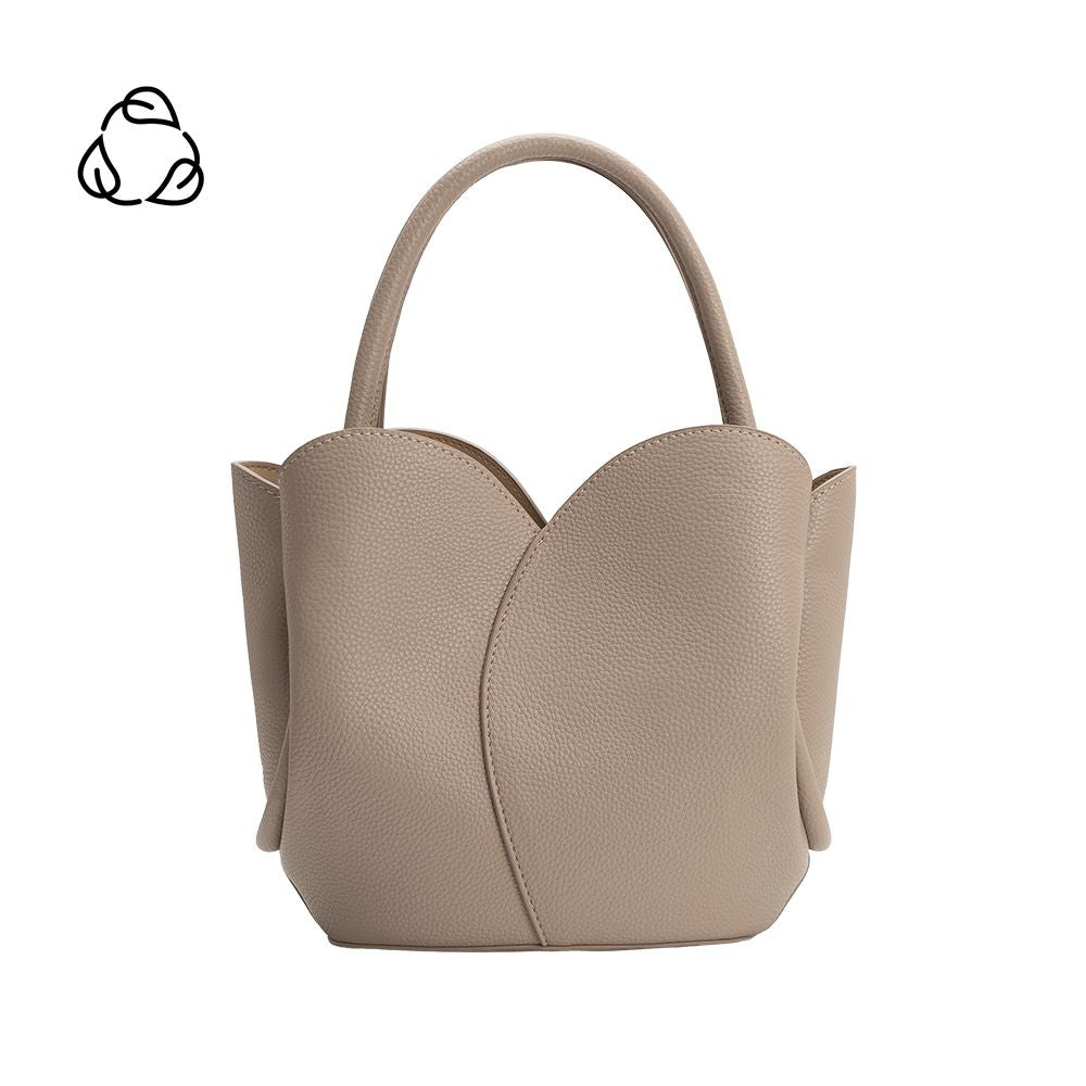Sac à Main Tulipe Grainé Grège Bathilde vue du produit 1