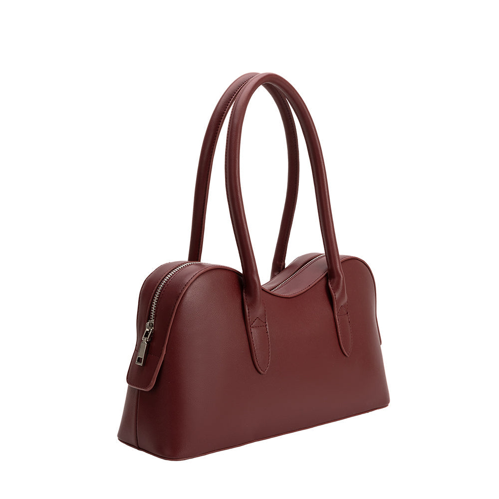 Sac Porté Épaule Ligne Courbe Bordeaux Lise vue du produit 2
