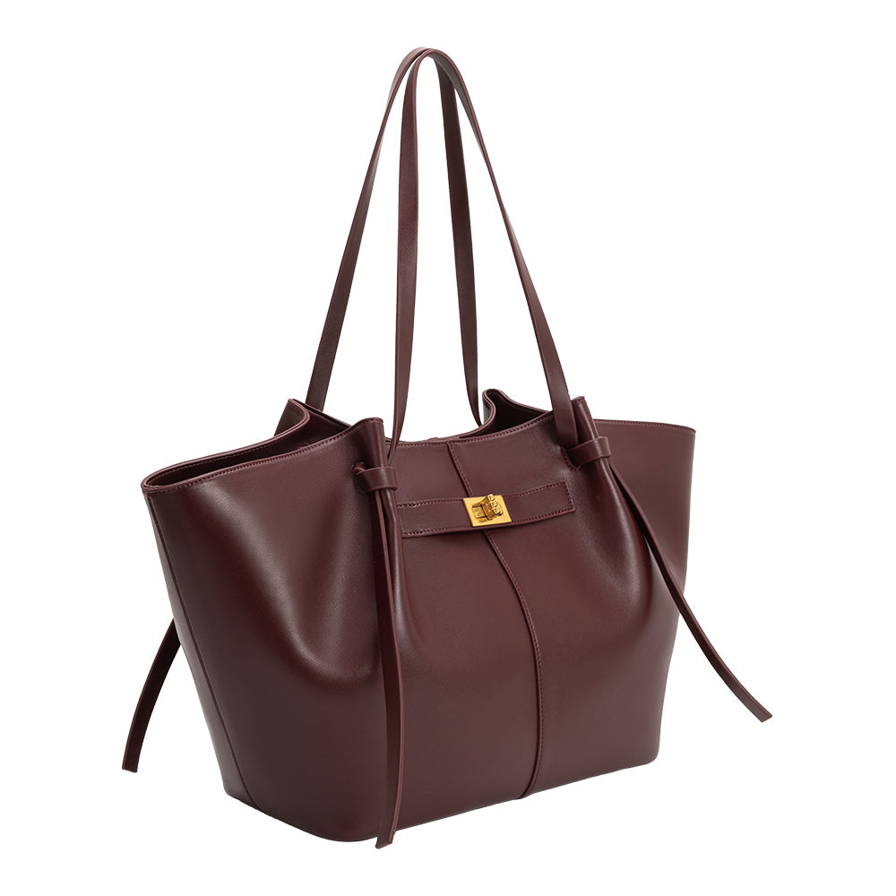 Très Grand Cabas Boucle Bordeaux Zénaïde vue du produit 2
