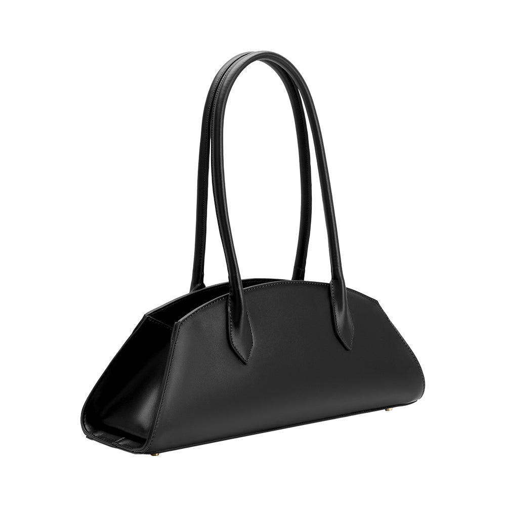 Sac Porté Épaule Ligne Sculptée Noir Olympe vue du produit 2