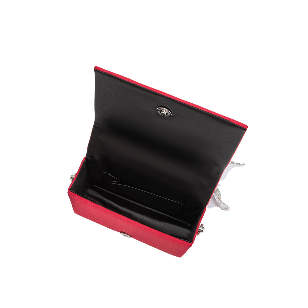 Pochette Nœuds Strass Rouge Reine vue du produit 4