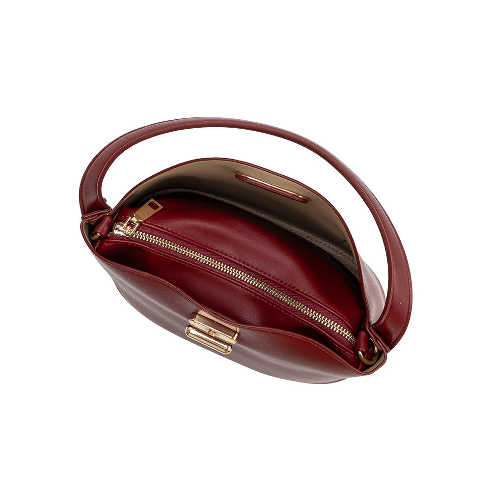 Sac Porté Main Souple Bordeaux Édith vue du produit 6