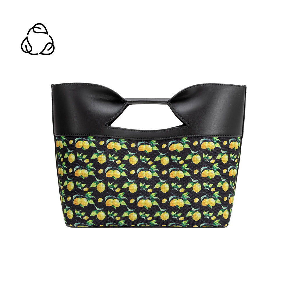 Grand Cabas Toile Imprimée Citron Noir Élise vue du produit 1
