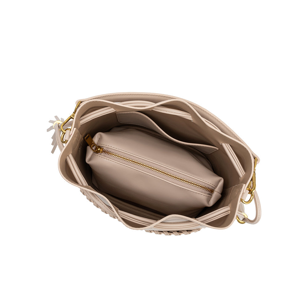 Sac Seau Cordon et Pompon Écru Cordélia vue du produit 6