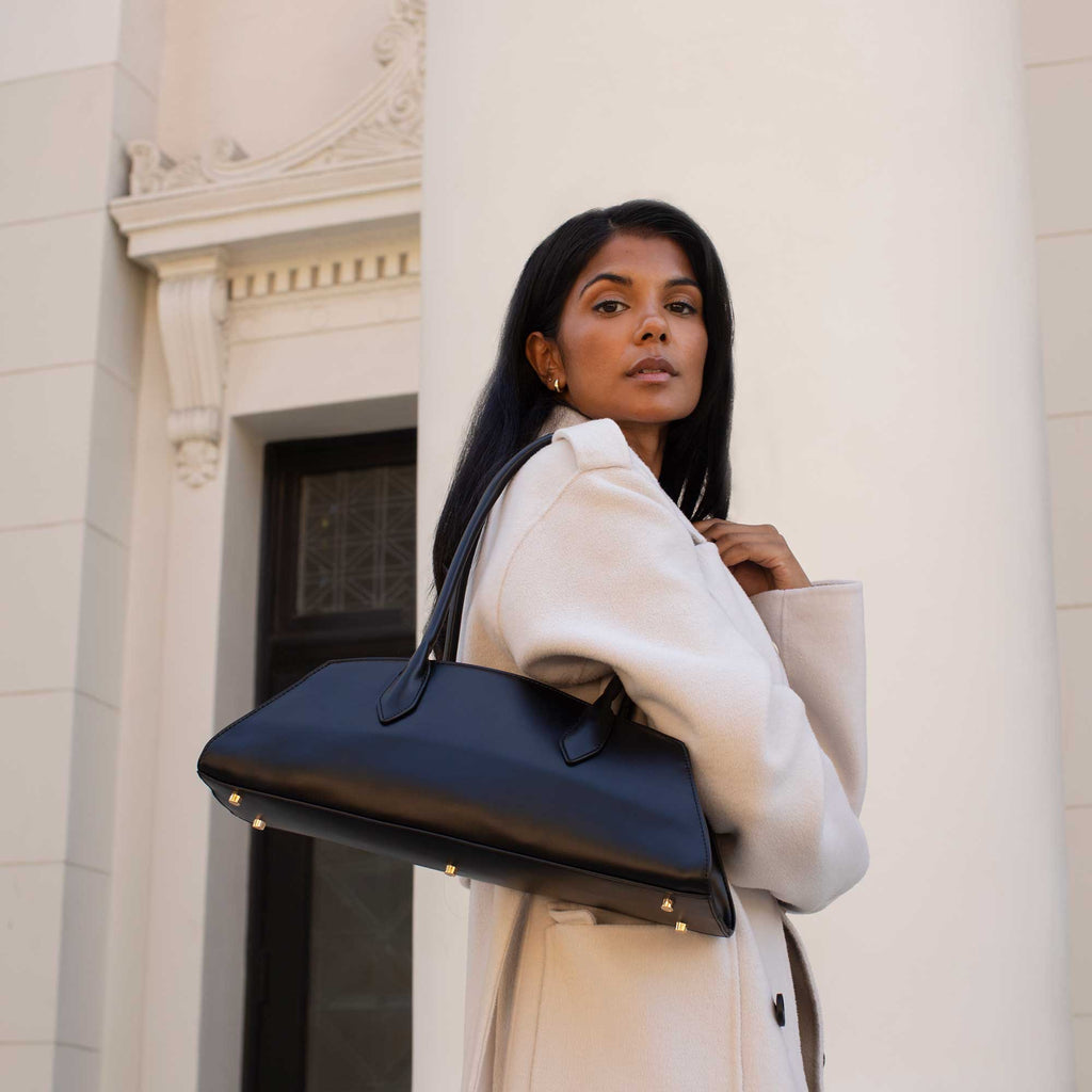 Sac Porté Épaule Ligne Sculptée Café Marthe vue du produit 8