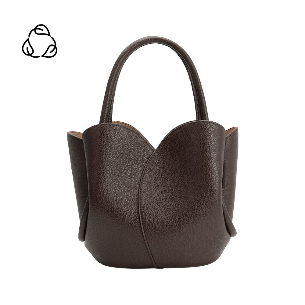 Sac à Main Tulipe Grainé Chocolat Monique vue du produit 1