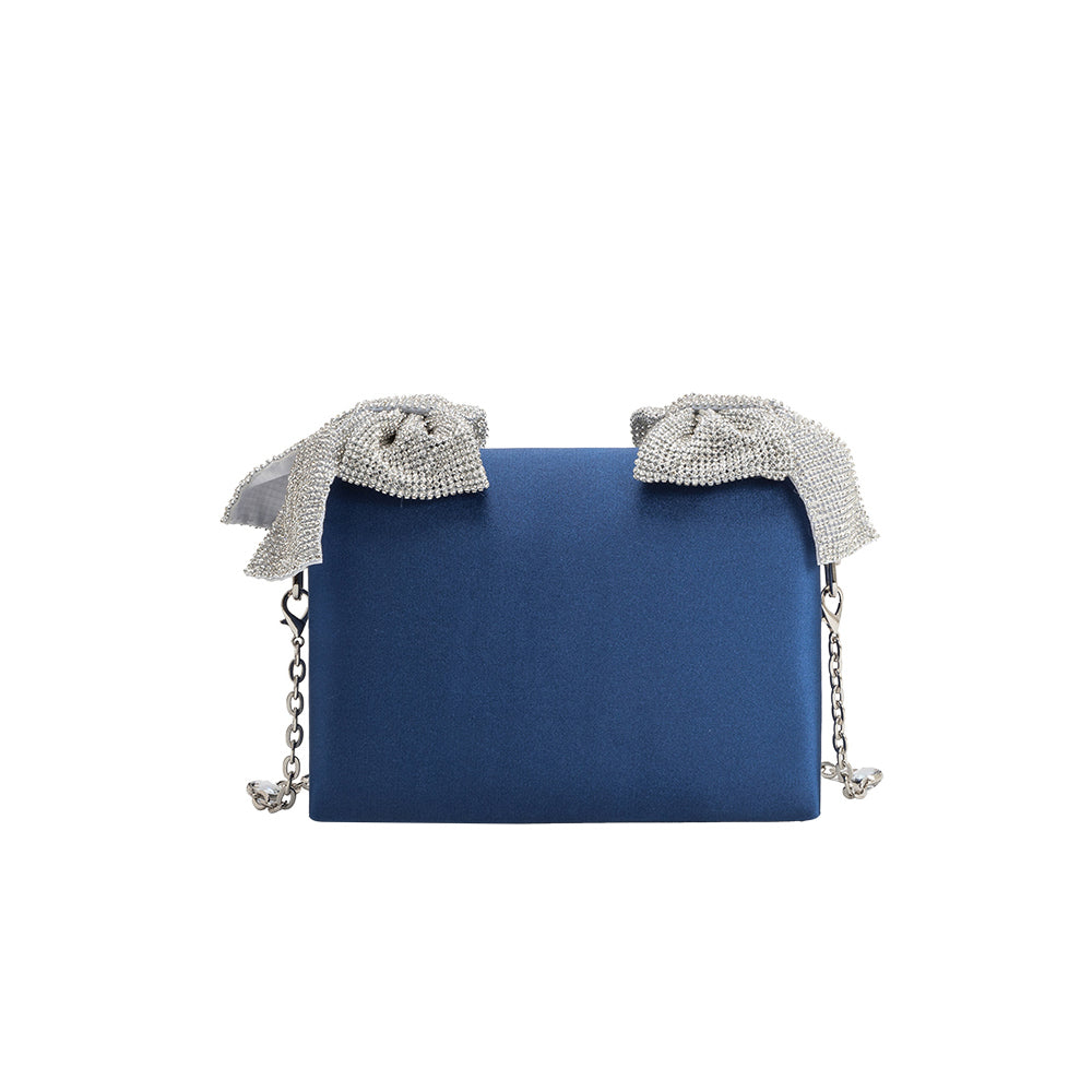 Pochette Nœuds Strass Saphir Viviane vue du produit 3