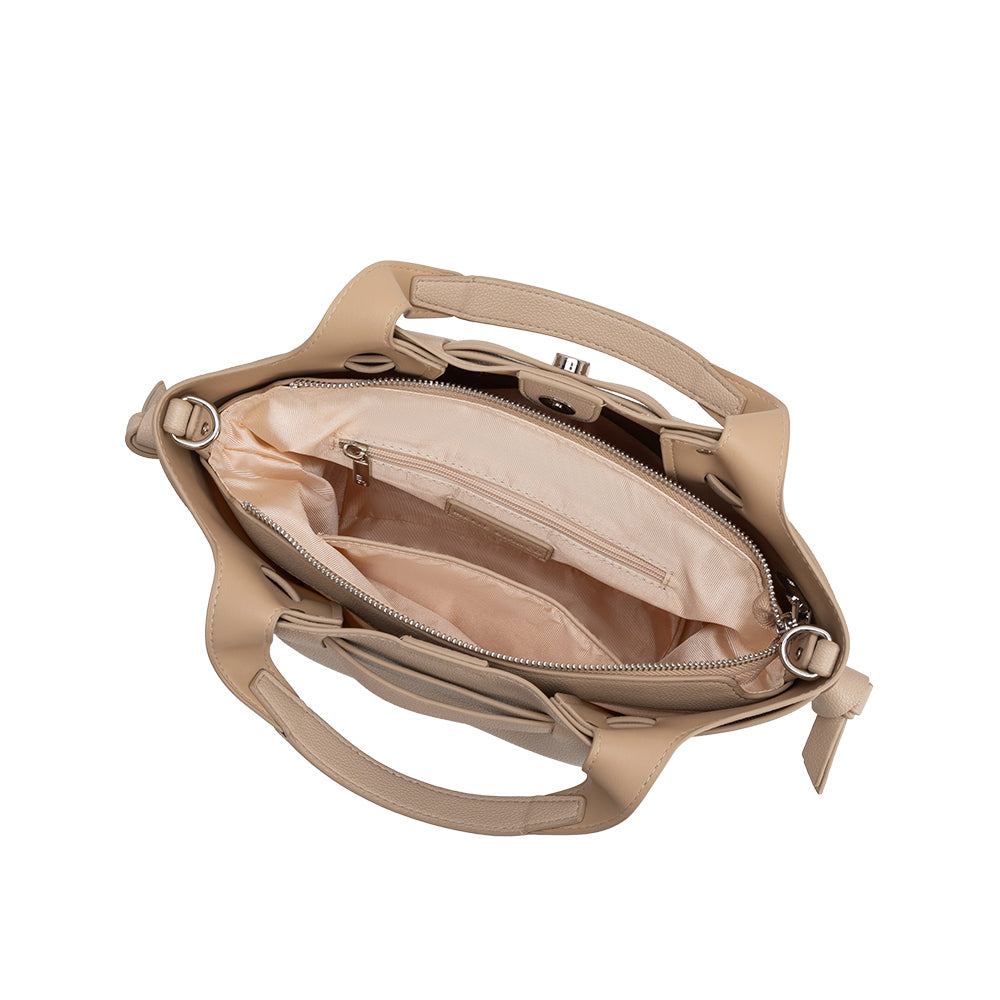Sac Porté Main Boucle et Bouton Nude Lorraine vue du produit 4