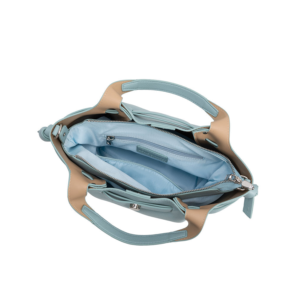 Sac Porté Main Boucle et Bouton Ciel Jacinthe vue du produit 4