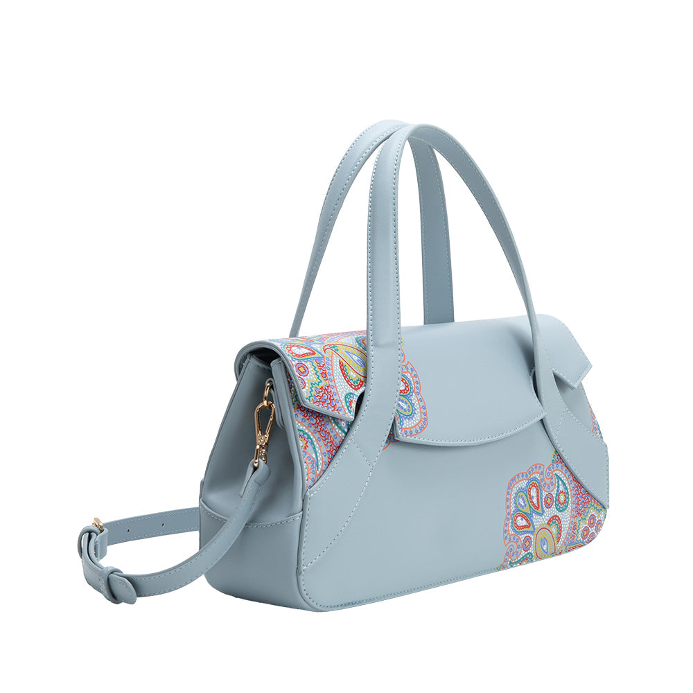 Sac à Rabat Imprimé Cachemire Bleu Rolande vue du produit 2