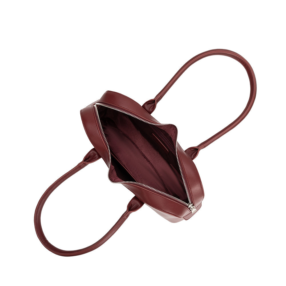Sac Porté Épaule Ligne Courbe Bordeaux Lise vue du produit 4