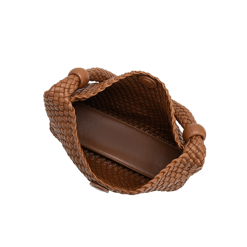 Sac Porté Épaule Tissé Perles Cognac Luce vue du produit 6