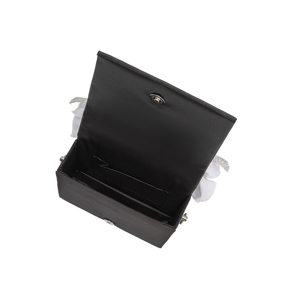 Pochette Nœuds Strass Noir Bertille vue du produit 4