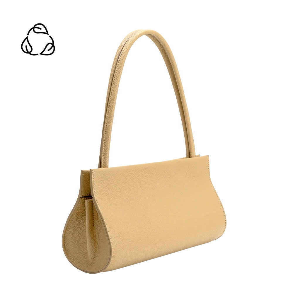Sac Porté Épaule Base Courbe Grainé Jaune Louise vue du produit 1