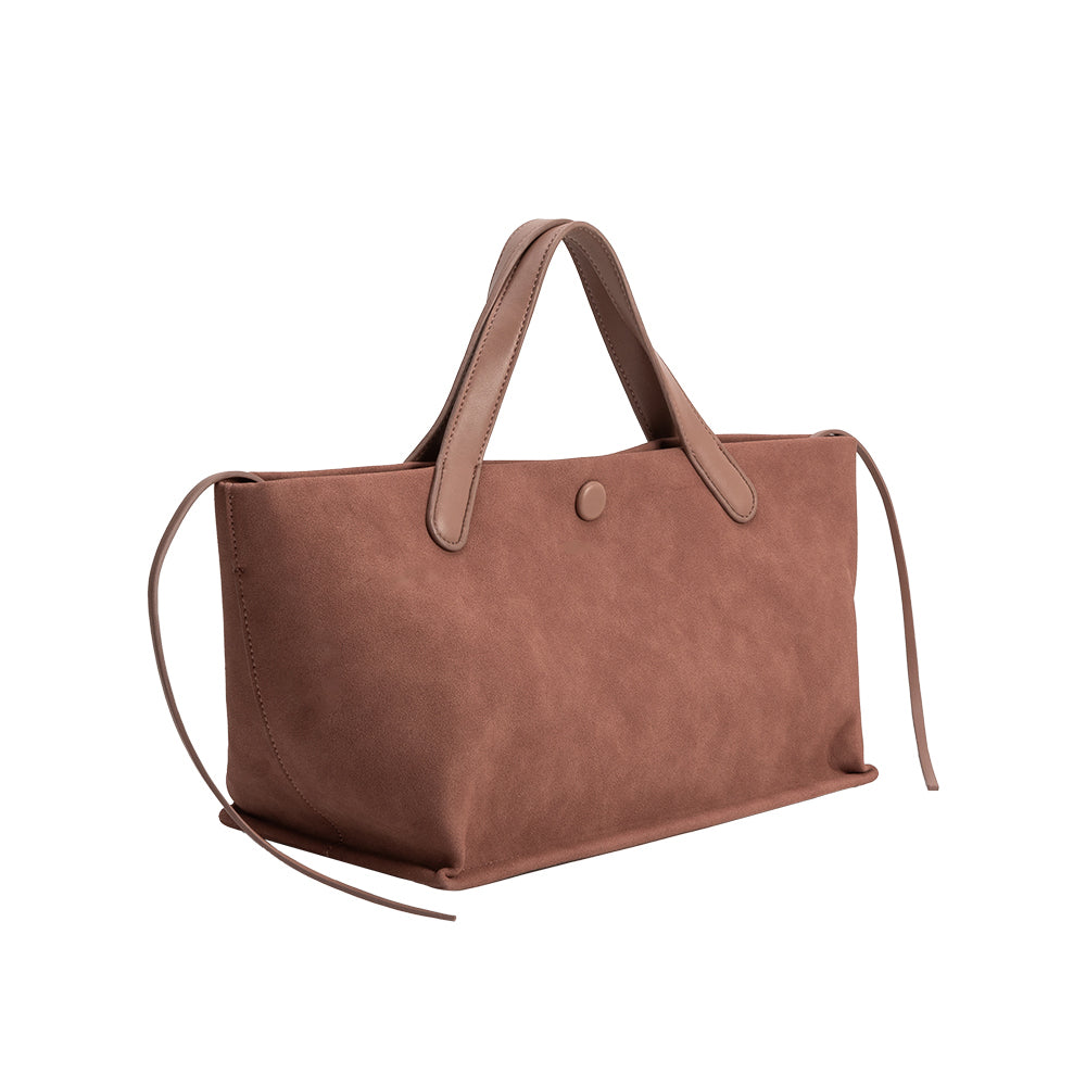 Grand Cabas Suédine Mauve Philomène vue du produit 2