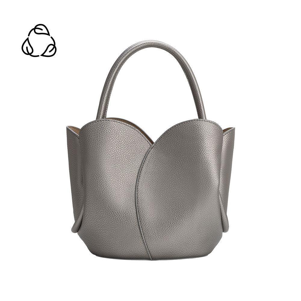Sac à Main Tulipe Grainé Étain Athénaïs vue du produit 1