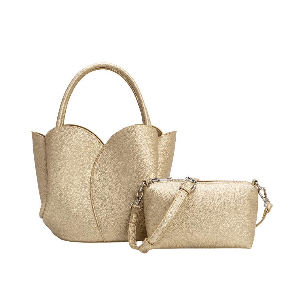 Sac à Main Tulipe Grainé Doré Blandine vue du produit 4