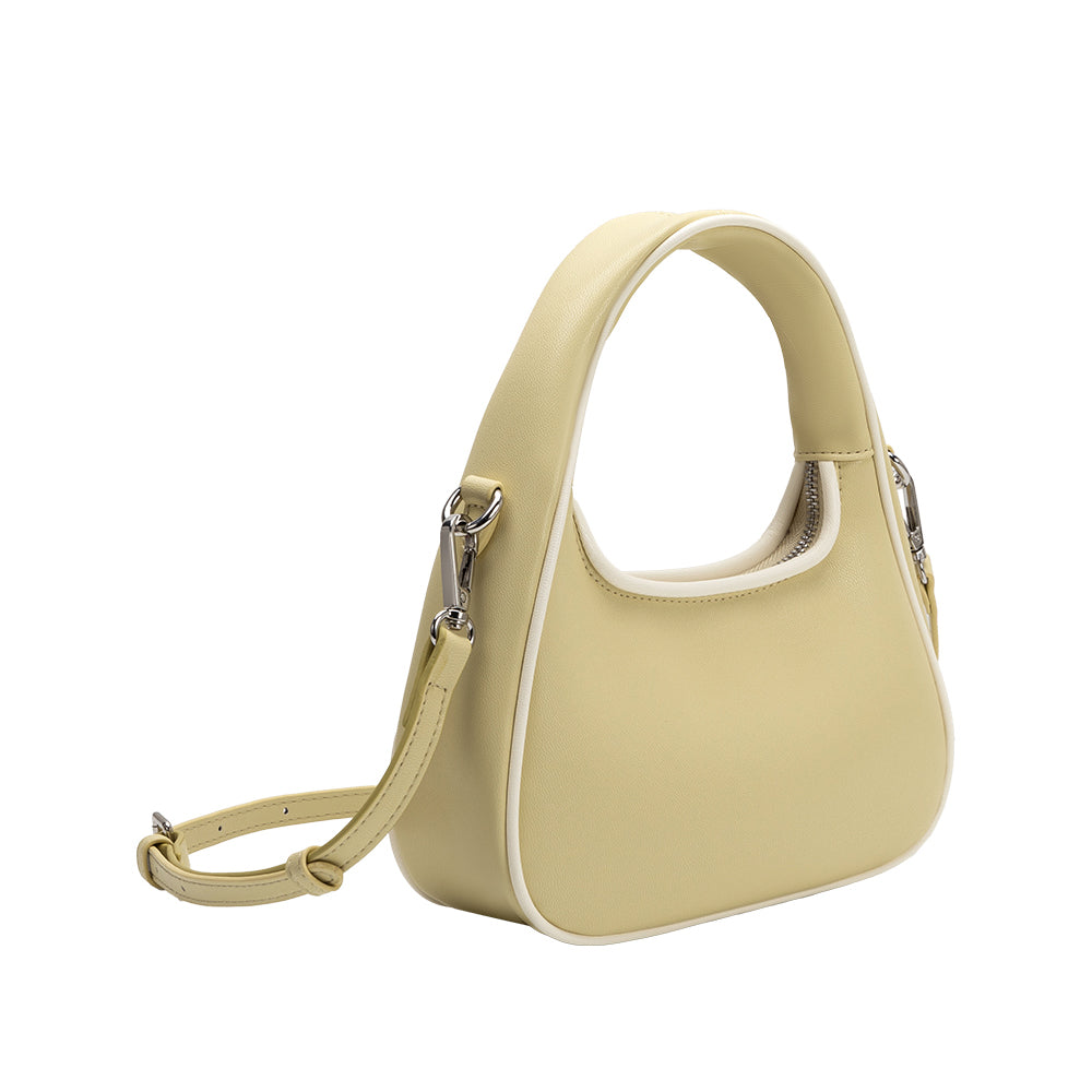 Petit Sac Bandoulière Bordure Contrastée Jaune Aglaé vue du produit 2