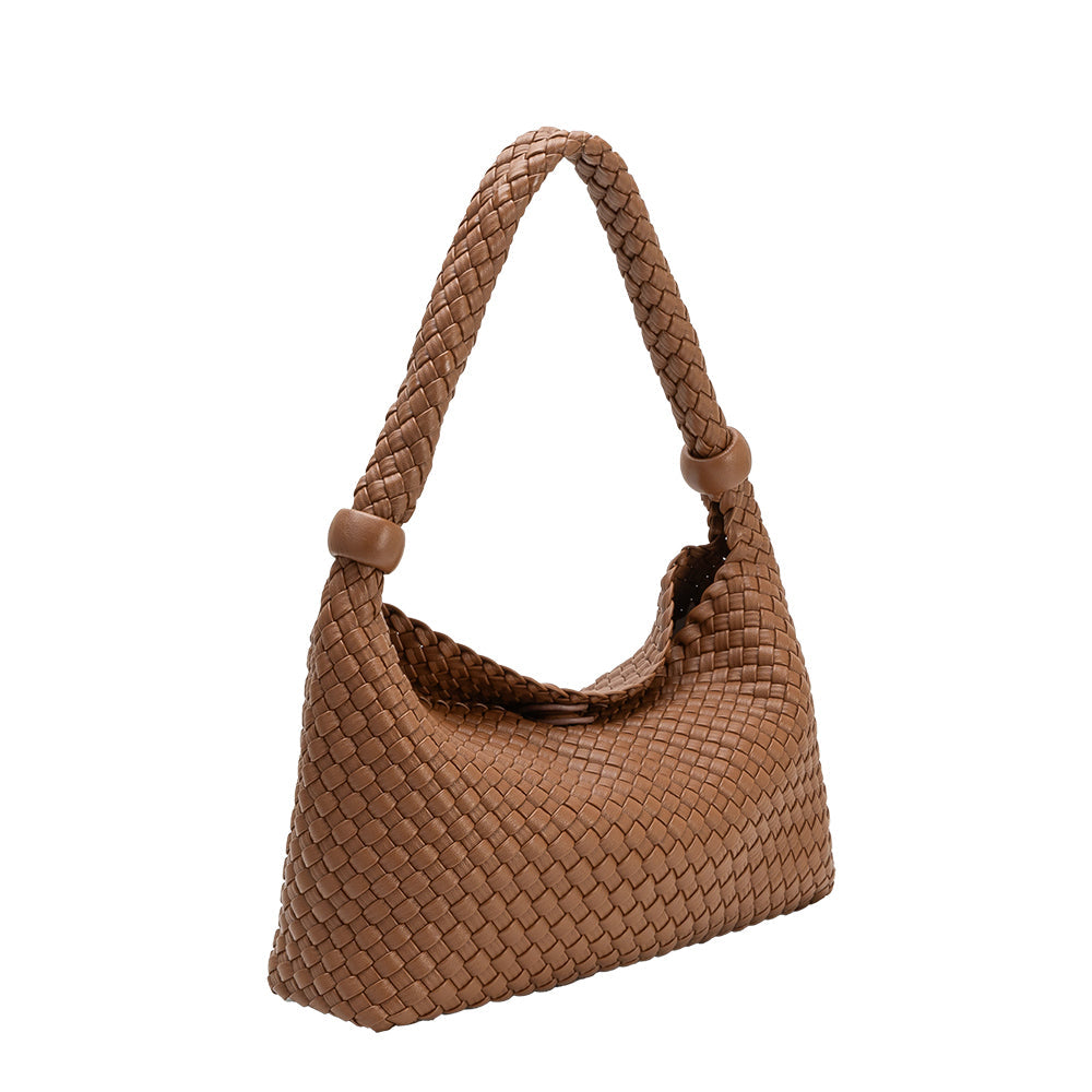 Sac Porté Épaule Tissé Perles Cognac Luce vue du produit 2