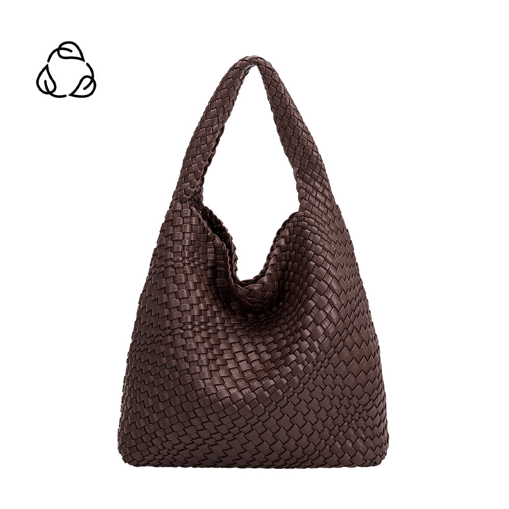 Grand Sac Cabas Tressé Café Héloïse vue du produit 1