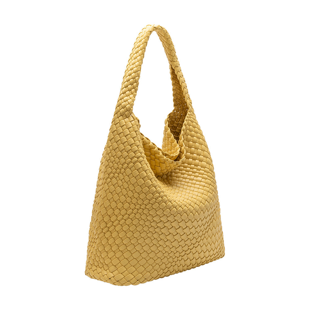 Grand Sac Cabas Tressé Jaune Arlette vue du produit 2