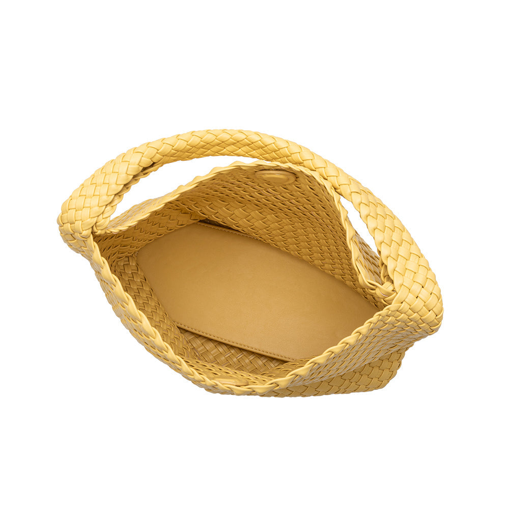 Grand Sac Cabas Tressé Jaune Arlette vue du produit 6