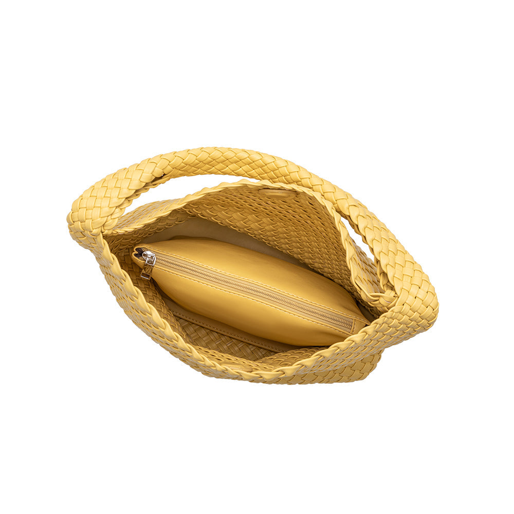 Grand Sac Cabas Tressé Jaune Arlette vue du produit 5