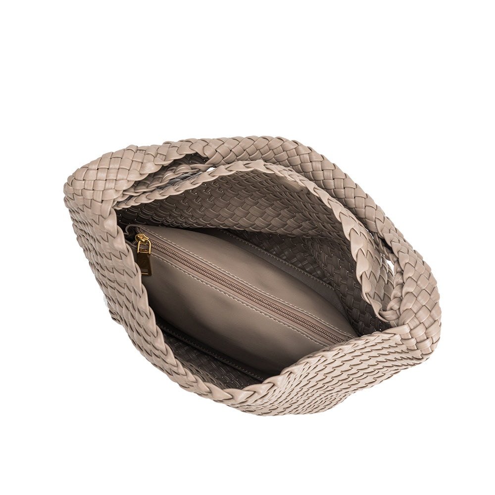 Grand Sac Cabas Tressé Taupe Armance vue du produit 5