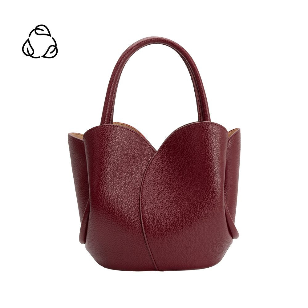 Sac à Main Tulipe Grainé Bordeaux Eugénie vue du produit 1