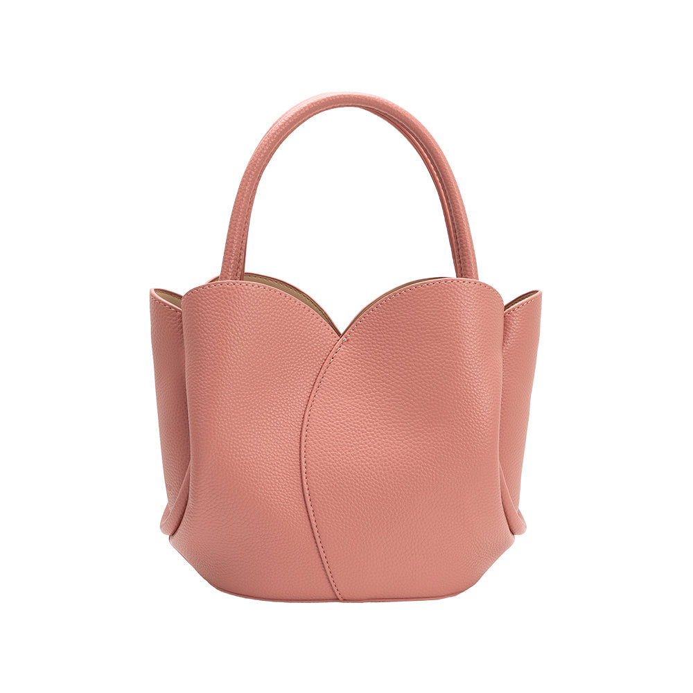 Sac à Main Tulipe Grainé Rose Brigitte vue du produit 3