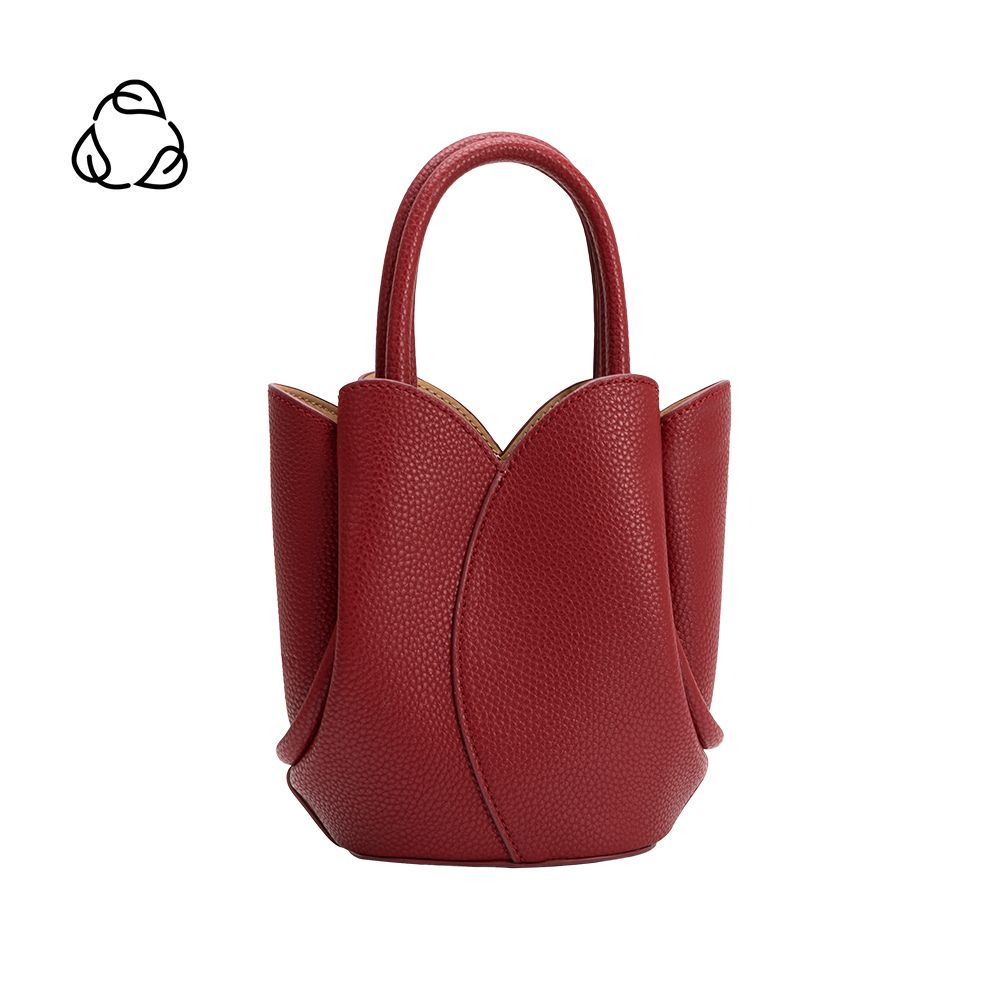Mini Sac Tulipe Grainé Rouge Henriette vue du produit 1