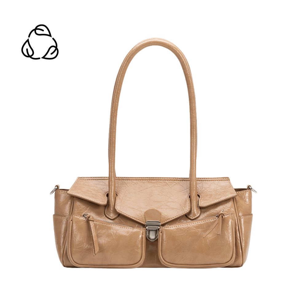 Grand Sac Épaule Froissé Fermoir Poussoir Fauve Armande vue du produit 1