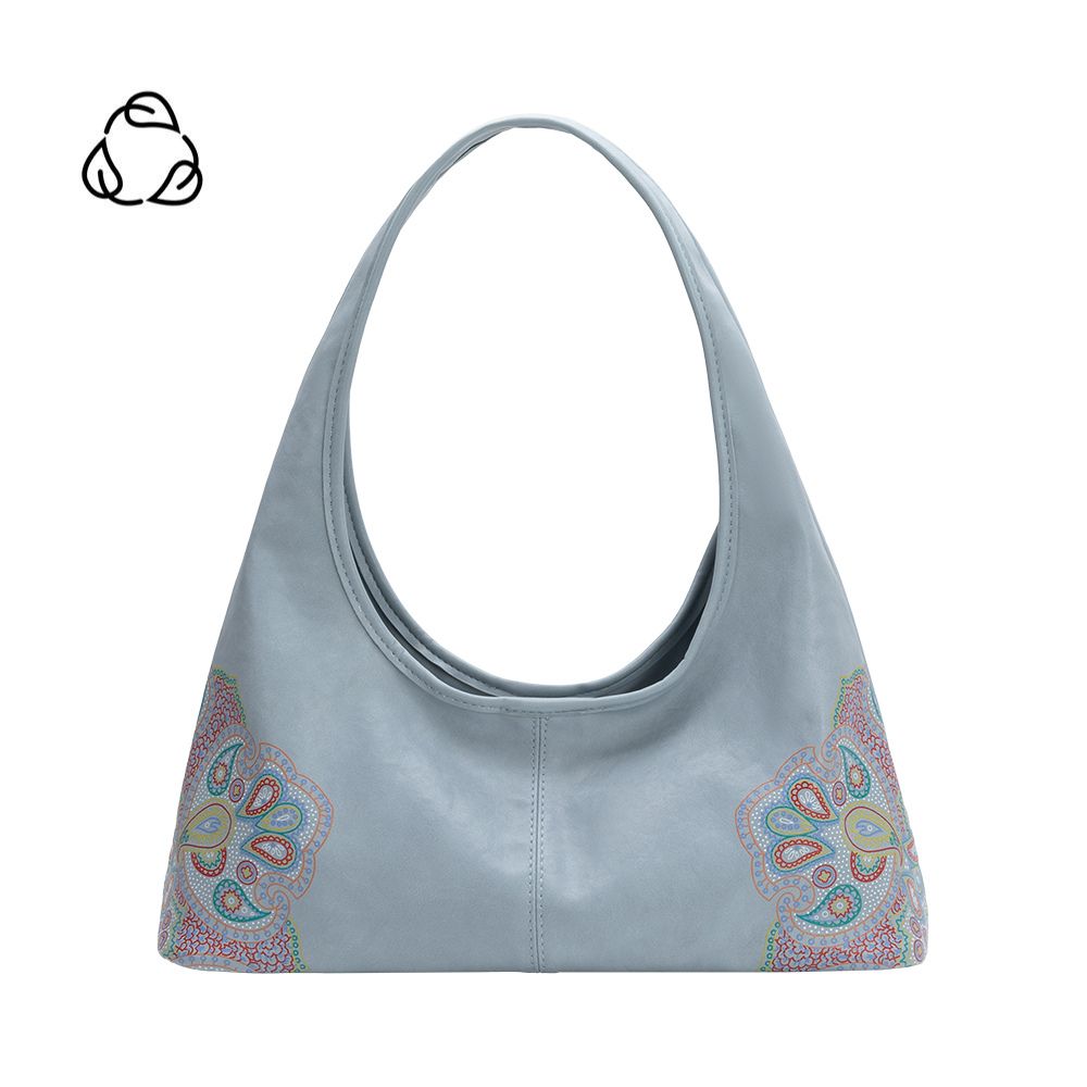 Sac Besace Imprimé Cachemire Bleu Caroline vue du produit 1