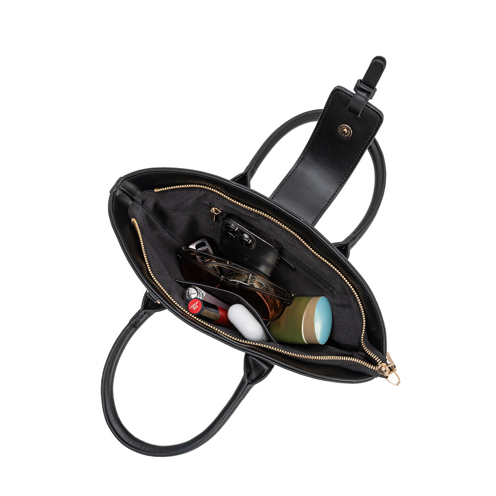 Sac Éventail Double Anse Noir Isaure vue du produit 5